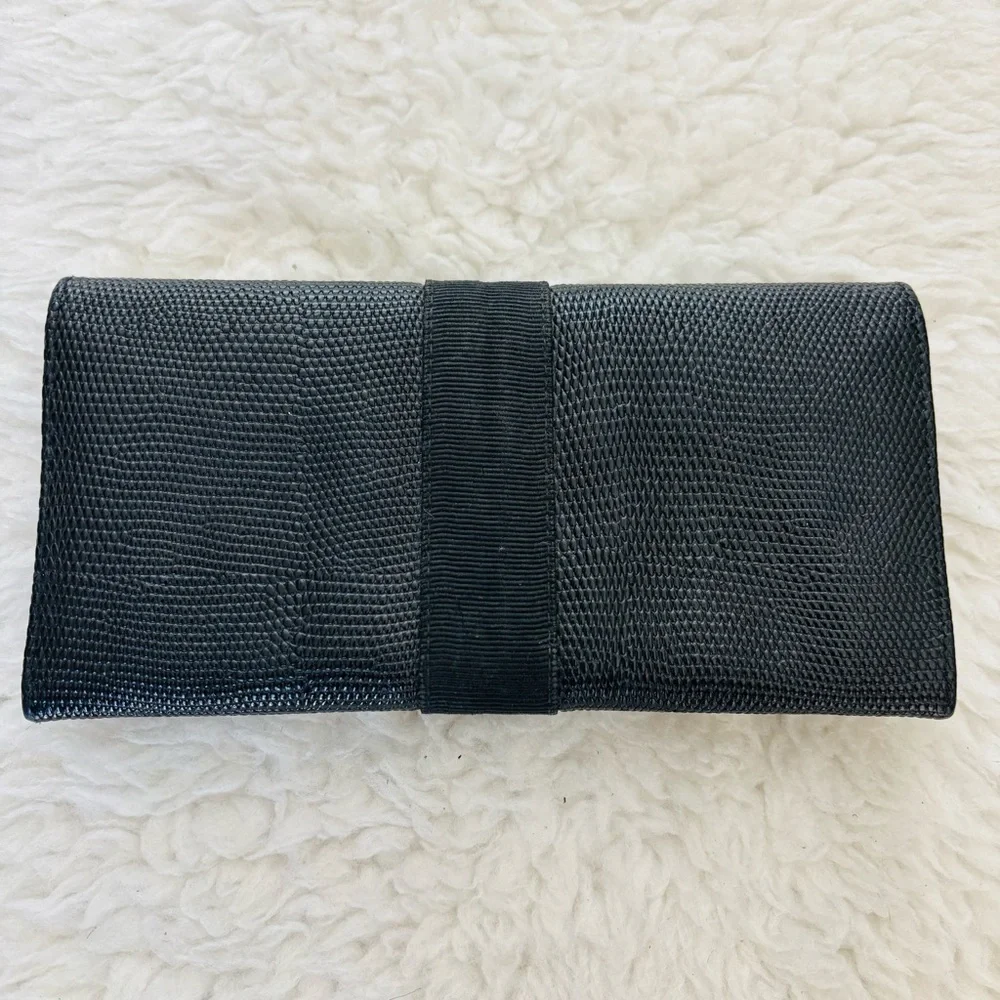 Ferragamo Black Grain Leather Women’s Long Wallet